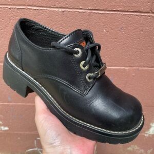 Harley-Davidson Black Chunky Heel Ankle Boots Size 6